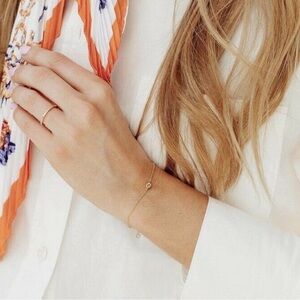 NWT Marrin Costello Soleil dainty bracelet gold with topaz